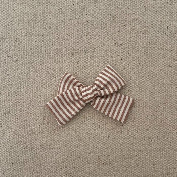 Barrette bébé rayé caramel .