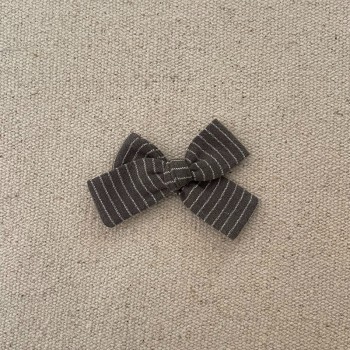 Barrette bébé rayé kaki .