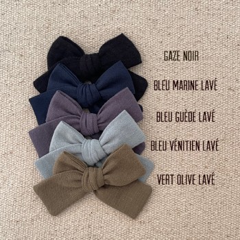 Barrette bébé coton bleu...