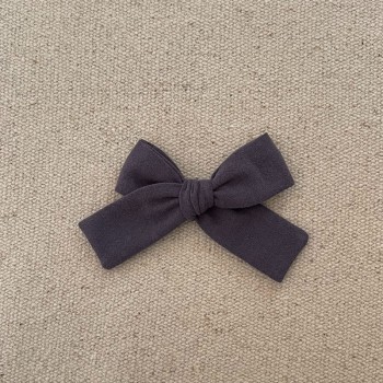 Noeud coton lavé bleu guède .