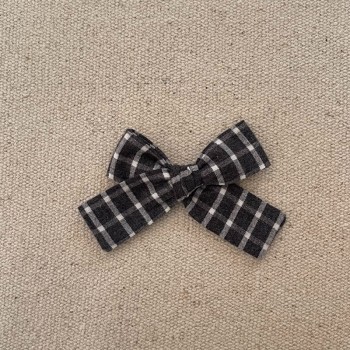 Noeud vichy chiné anthracite .