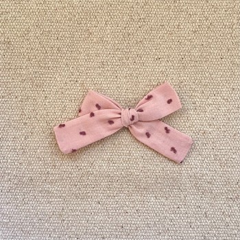 Noeud noué plumetis rose &...