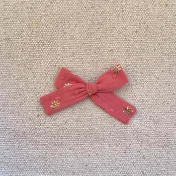 Noeud noué plumetis corail...