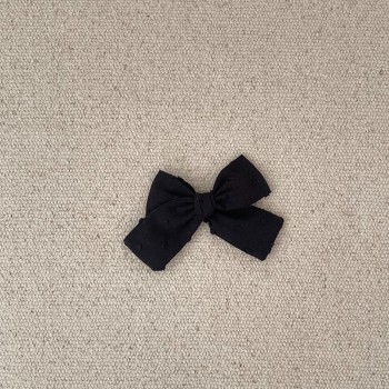 Barrette bébé plumetis noir