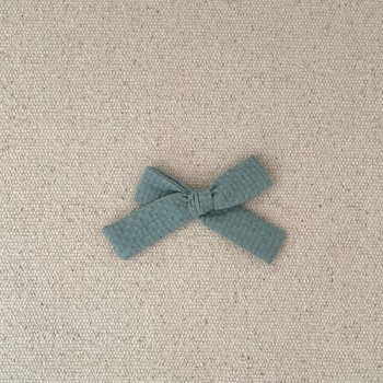 Petit noeud gaufré vert mint