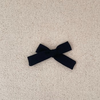 Petit noeud coton lavé noir