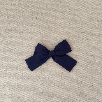 Noeud plumetis bleu marine