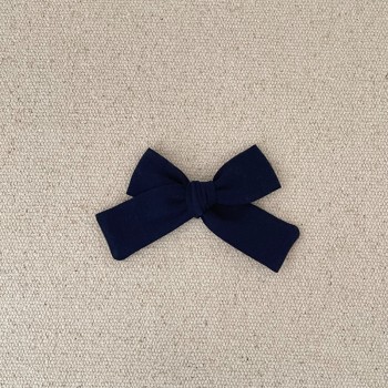 Noeud coton lavé bleu marine