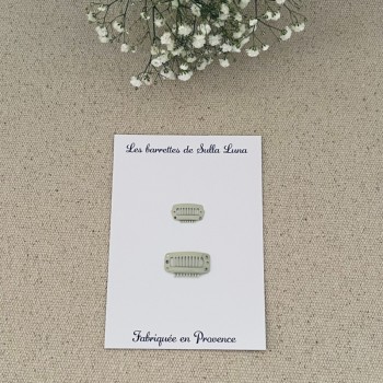 Mini noeud bébé vichy crème