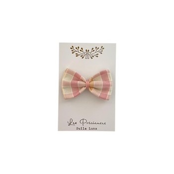 Mini noeud bébé vichy Rosée