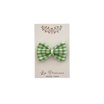 Mini noeud bébé vichy prairie